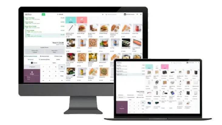 La caisse Hive ERP sur ordinateur et ordinateur portable